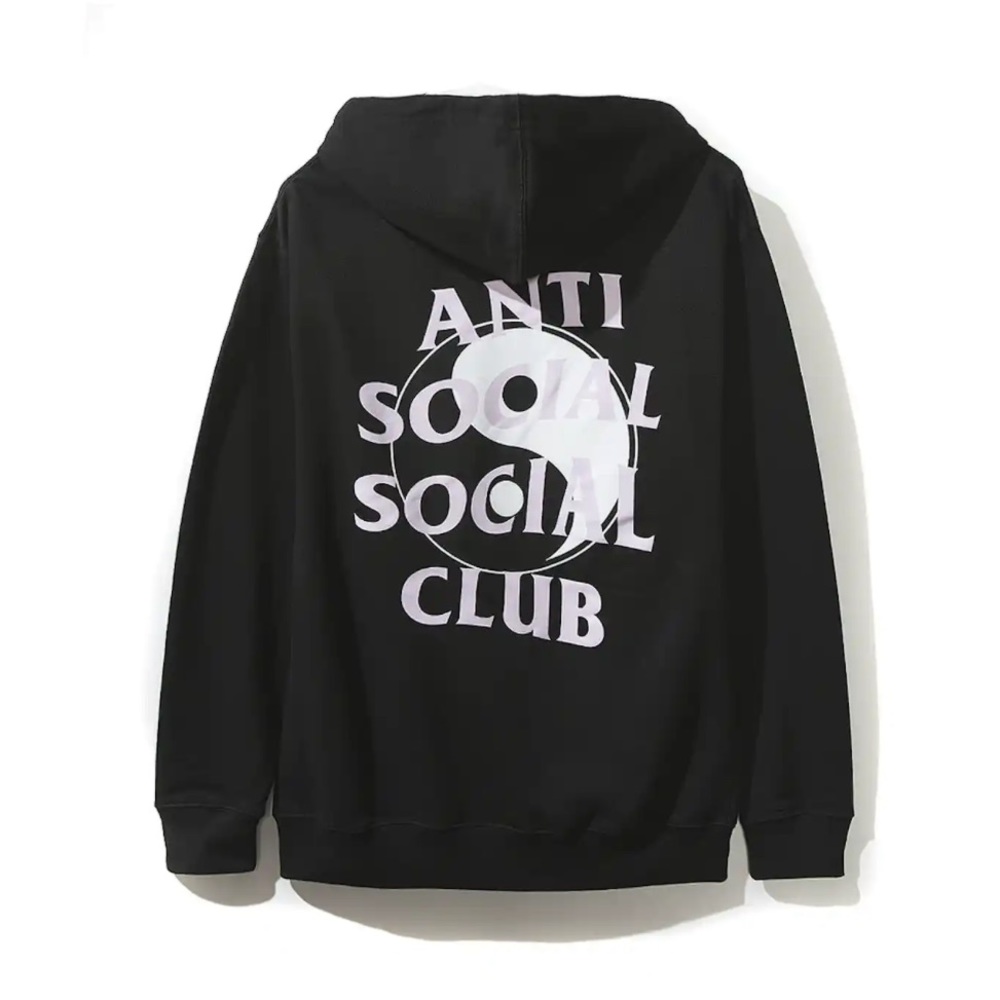 Anti Social Social Club Whisper Yin-Yang Black Hoodie Small